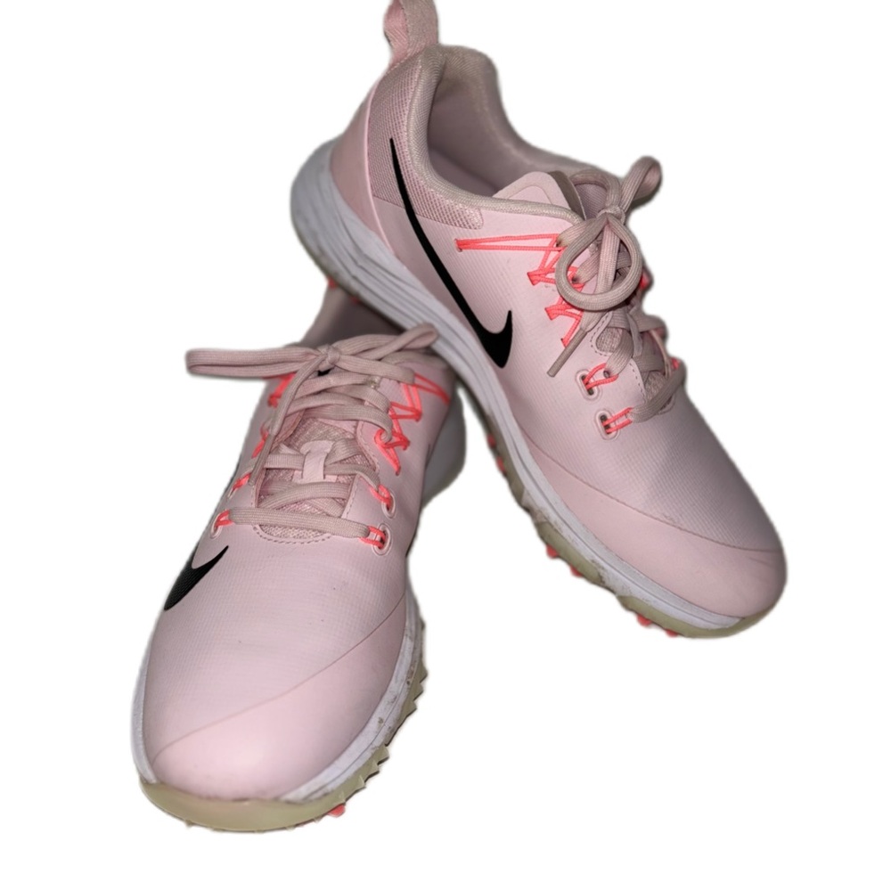 Nike Pink & White Athletic Shoes Lunarlon Golf Sneakers Size 7.5